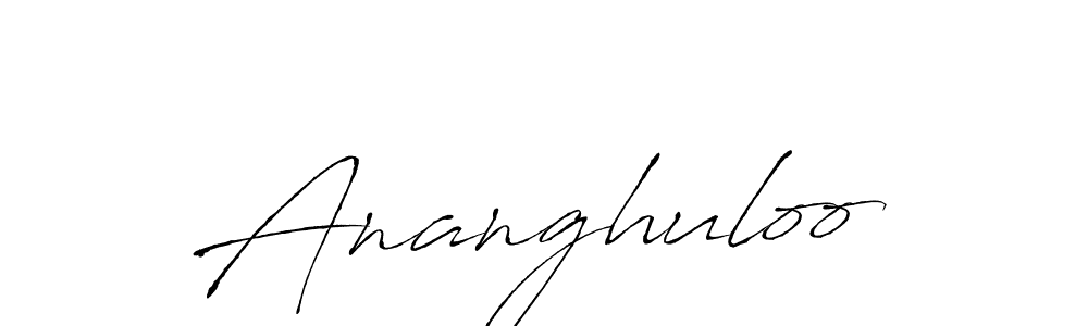 How to make Ananghuloo name signature. Use Antro_Vectra style for creating short signs online. This is the latest handwritten sign. Ananghuloo signature style 6 images and pictures png