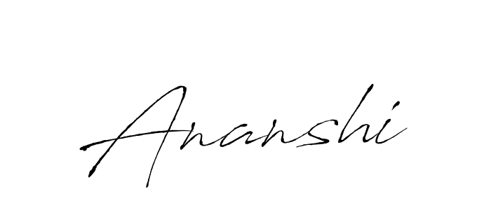 Design your own signature with our free online signature maker. With this signature software, you can create a handwritten (Antro_Vectra) signature for name Ananshi. Ananshi signature style 6 images and pictures png