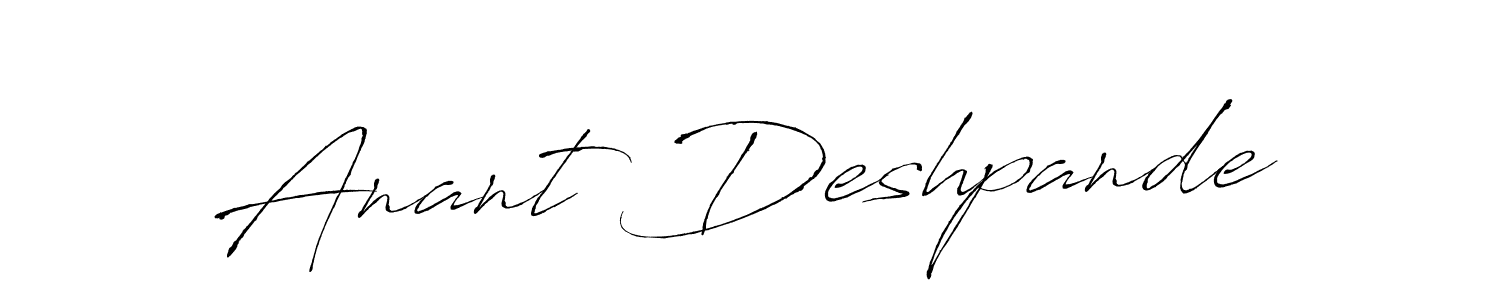 You can use this online signature creator to create a handwritten signature for the name Anant Deshpande. This is the best online autograph maker. Anant Deshpande signature style 6 images and pictures png