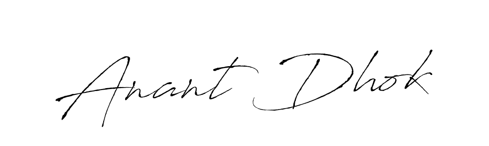 This is the best signature style for the Anant Dhok name. Also you like these signature font (Antro_Vectra). Mix name signature. Anant Dhok signature style 6 images and pictures png