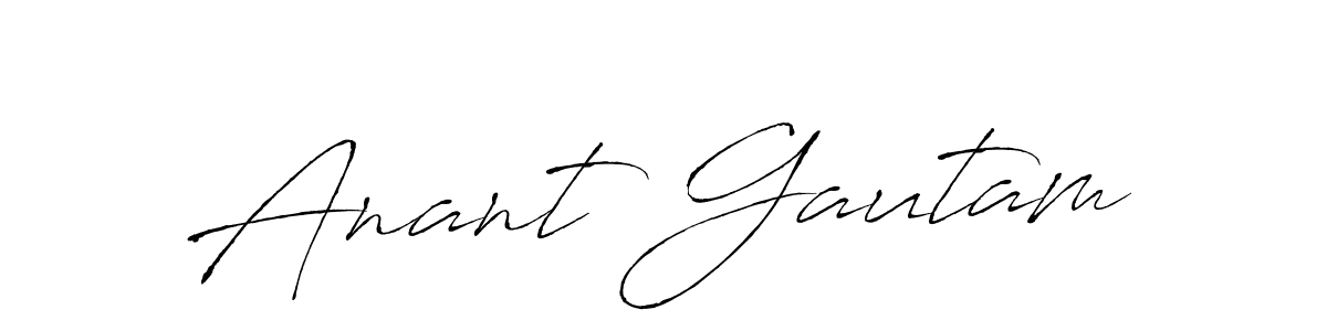 Design your own signature with our free online signature maker. With this signature software, you can create a handwritten (Antro_Vectra) signature for name Anant Gautam. Anant Gautam signature style 6 images and pictures png