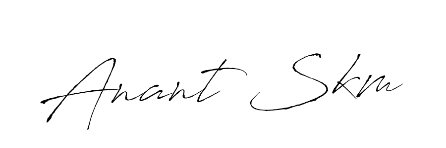 You can use this online signature creator to create a handwritten signature for the name Anant Skm. This is the best online autograph maker. Anant Skm signature style 6 images and pictures png