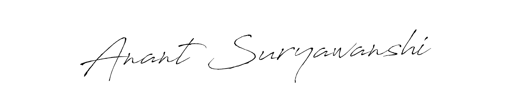 Anant Suryawanshi stylish signature style. Best Handwritten Sign (Antro_Vectra) for my name. Handwritten Signature Collection Ideas for my name Anant Suryawanshi. Anant Suryawanshi signature style 6 images and pictures png