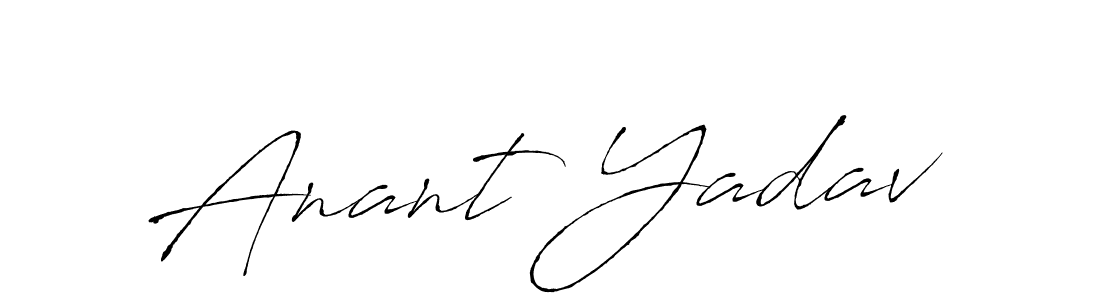 How to make Anant Yadav name signature. Use Antro_Vectra style for creating short signs online. This is the latest handwritten sign. Anant Yadav signature style 6 images and pictures png