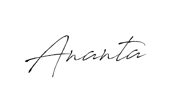 Make a beautiful signature design for name Ananta. With this signature (Antro_Vectra) style, you can create a handwritten signature for free. Ananta signature style 6 images and pictures png