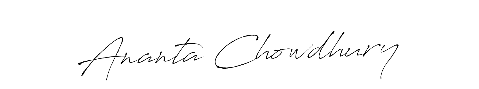 Ananta Chowdhury stylish signature style. Best Handwritten Sign (Antro_Vectra) for my name. Handwritten Signature Collection Ideas for my name Ananta Chowdhury. Ananta Chowdhury signature style 6 images and pictures png