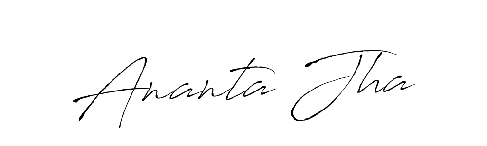 How to make Ananta Jha signature? Antro_Vectra is a professional autograph style. Create handwritten signature for Ananta Jha name. Ananta Jha signature style 6 images and pictures png