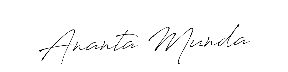 How to make Ananta Munda name signature. Use Antro_Vectra style for creating short signs online. This is the latest handwritten sign. Ananta Munda signature style 6 images and pictures png