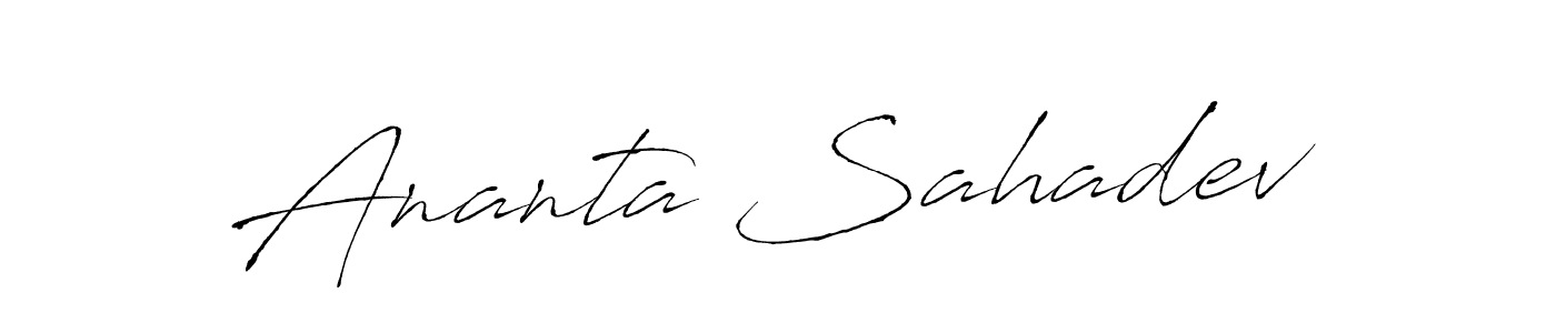 How to make Ananta Sahadev signature? Antro_Vectra is a professional autograph style. Create handwritten signature for Ananta Sahadev name. Ananta Sahadev signature style 6 images and pictures png
