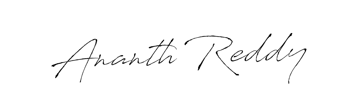 Ananth Reddy stylish signature style. Best Handwritten Sign (Antro_Vectra) for my name. Handwritten Signature Collection Ideas for my name Ananth Reddy. Ananth Reddy signature style 6 images and pictures png
