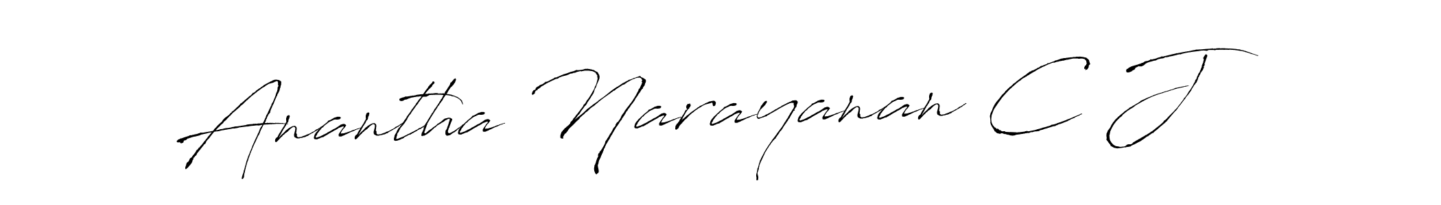 Create a beautiful signature design for name Anantha Narayanan C J. With this signature (Antro_Vectra) fonts, you can make a handwritten signature for free. Anantha Narayanan C J signature style 6 images and pictures png