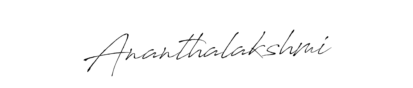 Create a beautiful signature design for name Ananthalakshmi. With this signature (Antro_Vectra) fonts, you can make a handwritten signature for free. Ananthalakshmi signature style 6 images and pictures png