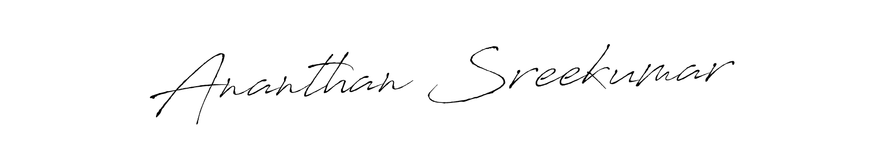 Make a beautiful signature design for name Ananthan Sreekumar. With this signature (Antro_Vectra) style, you can create a handwritten signature for free. Ananthan Sreekumar signature style 6 images and pictures png