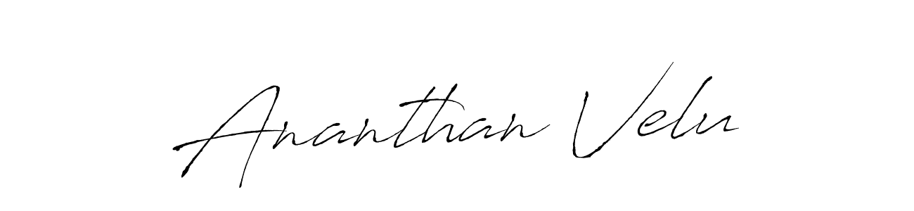 Create a beautiful signature design for name Ananthan Velu. With this signature (Antro_Vectra) fonts, you can make a handwritten signature for free. Ananthan Velu signature style 6 images and pictures png