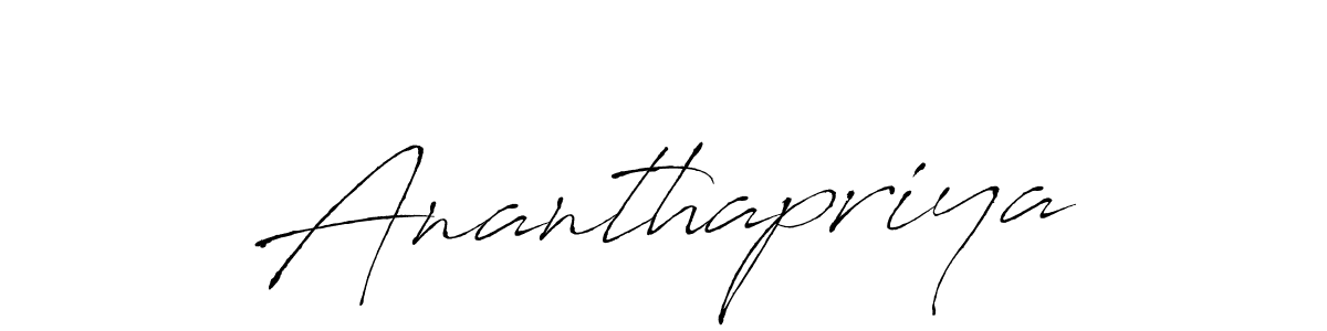 Ananthapriya stylish signature style. Best Handwritten Sign (Antro_Vectra) for my name. Handwritten Signature Collection Ideas for my name Ananthapriya. Ananthapriya signature style 6 images and pictures png