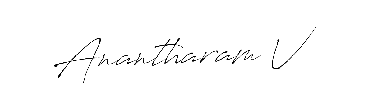 Use a signature maker to create a handwritten signature online. With this signature software, you can design (Antro_Vectra) your own signature for name Anantharam V. Anantharam V signature style 6 images and pictures png