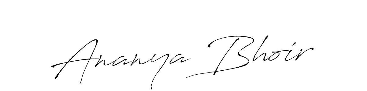 Also You can easily find your signature by using the search form. We will create Ananya Bhoir name handwritten signature images for you free of cost using Antro_Vectra sign style. Ananya Bhoir signature style 6 images and pictures png