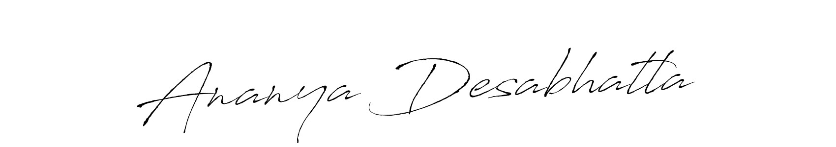 Make a beautiful signature design for name Ananya Desabhatla. With this signature (Antro_Vectra) style, you can create a handwritten signature for free. Ananya Desabhatla signature style 6 images and pictures png