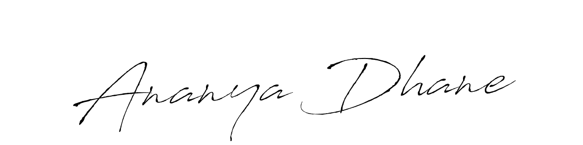 You can use this online signature creator to create a handwritten signature for the name Ananya Dhane. This is the best online autograph maker. Ananya Dhane signature style 6 images and pictures png