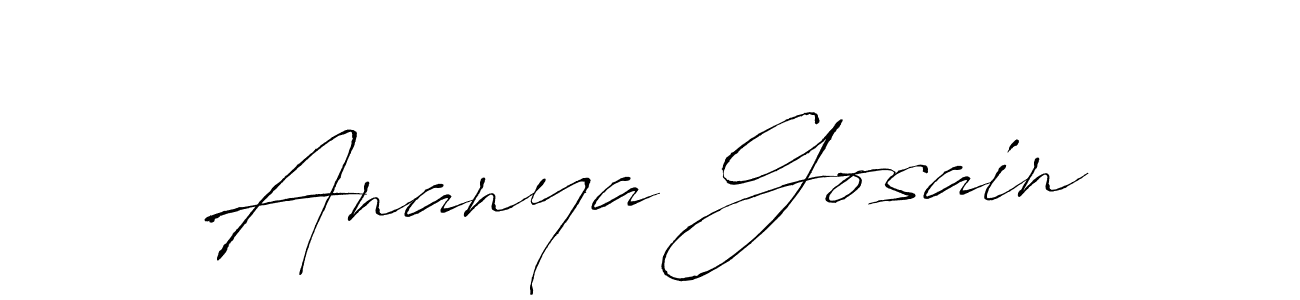 Antro_Vectra is a professional signature style that is perfect for those who want to add a touch of class to their signature. It is also a great choice for those who want to make their signature more unique. Get Ananya Gosain name to fancy signature for free. Ananya Gosain signature style 6 images and pictures png
