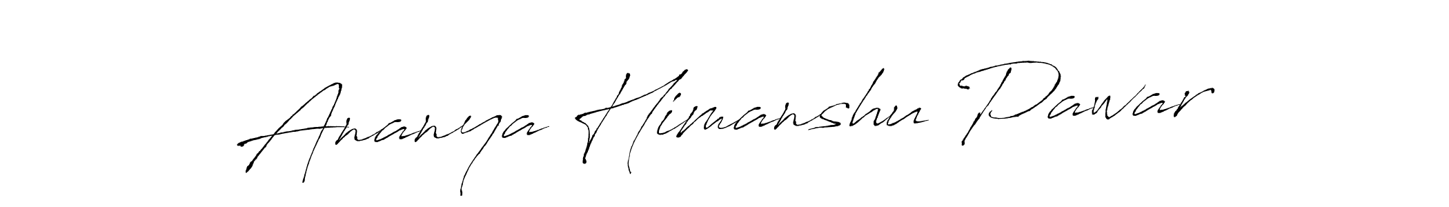 Antro_Vectra is a professional signature style that is perfect for those who want to add a touch of class to their signature. It is also a great choice for those who want to make their signature more unique. Get Ananya Himanshu Pawar name to fancy signature for free. Ananya Himanshu Pawar signature style 6 images and pictures png