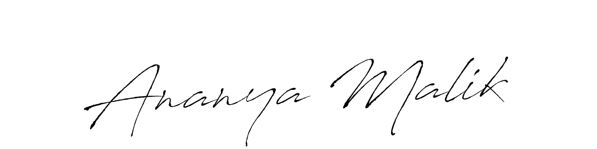 Create a beautiful signature design for name Ananya Malik. With this signature (Antro_Vectra) fonts, you can make a handwritten signature for free. Ananya Malik signature style 6 images and pictures png