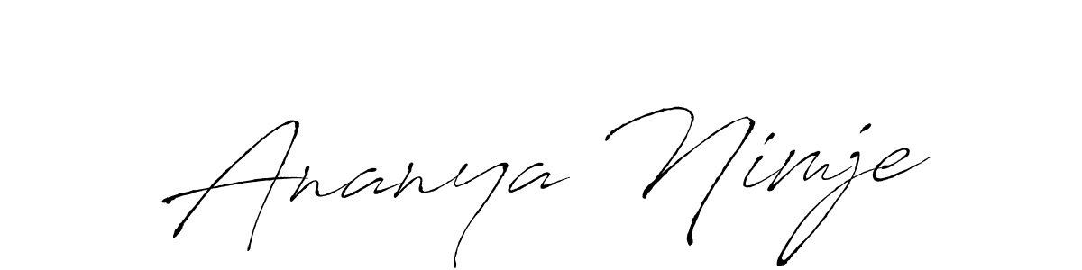 You should practise on your own different ways (Antro_Vectra) to write your name (Ananya Nimje) in signature. don't let someone else do it for you. Ananya Nimje signature style 6 images and pictures png