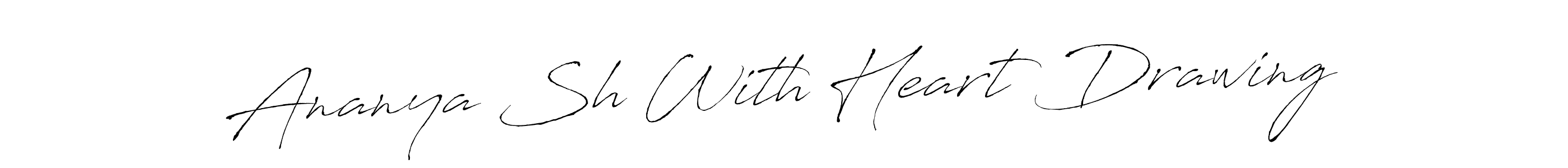 Make a beautiful signature design for name Ananya Sh With Heart Drawing. Use this online signature maker to create a handwritten signature for free. Ananya Sh With Heart Drawing signature style 6 images and pictures png