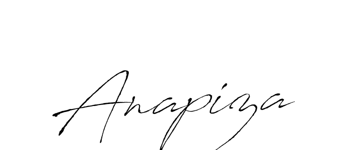 How to make Anapiza signature? Antro_Vectra is a professional autograph style. Create handwritten signature for Anapiza name. Anapiza signature style 6 images and pictures png