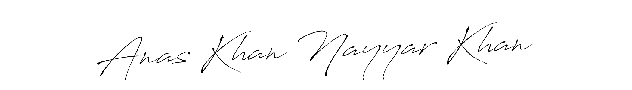 This is the best signature style for the Anas Khan Nayyar Khan name. Also you like these signature font (Antro_Vectra). Mix name signature. Anas Khan Nayyar Khan signature style 6 images and pictures png