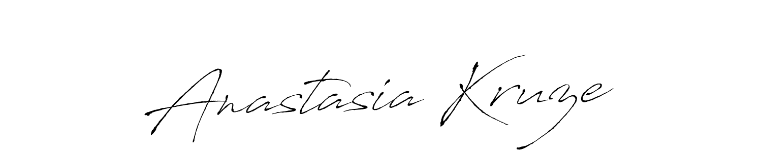 How to make Anastasia Kruze name signature. Use Antro_Vectra style for creating short signs online. This is the latest handwritten sign. Anastasia Kruze signature style 6 images and pictures png