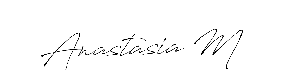 Anastasia M stylish signature style. Best Handwritten Sign (Antro_Vectra) for my name. Handwritten Signature Collection Ideas for my name Anastasia M. Anastasia M signature style 6 images and pictures png