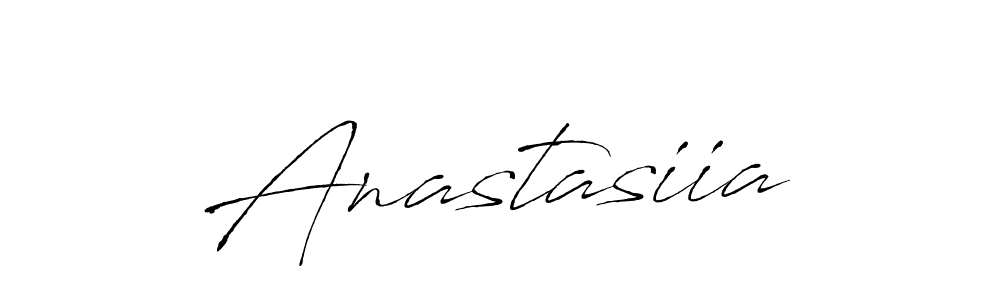 How to make Anastasiia name signature. Use Antro_Vectra style for creating short signs online. This is the latest handwritten sign. Anastasiia signature style 6 images and pictures png