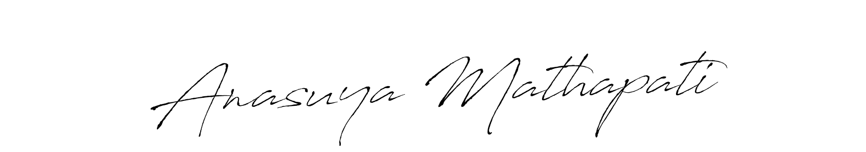 Design your own signature with our free online signature maker. With this signature software, you can create a handwritten (Antro_Vectra) signature for name Anasuya Mathapati. Anasuya Mathapati signature style 6 images and pictures png