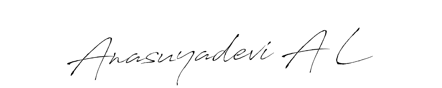 Design your own signature with our free online signature maker. With this signature software, you can create a handwritten (Antro_Vectra) signature for name Anasuyadevi A L. Anasuyadevi A L signature style 6 images and pictures png