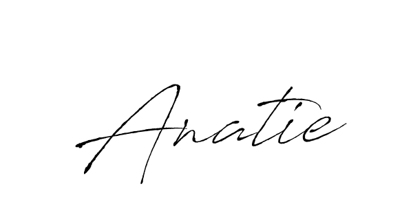 Use a signature maker to create a handwritten signature online. With this signature software, you can design (Antro_Vectra) your own signature for name Anatie. Anatie signature style 6 images and pictures png