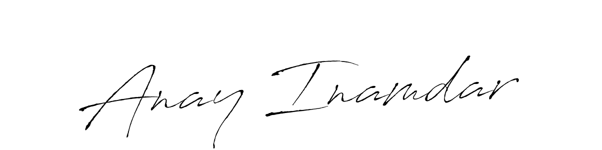 Anay Inamdar stylish signature style. Best Handwritten Sign (Antro_Vectra) for my name. Handwritten Signature Collection Ideas for my name Anay Inamdar. Anay Inamdar signature style 6 images and pictures png