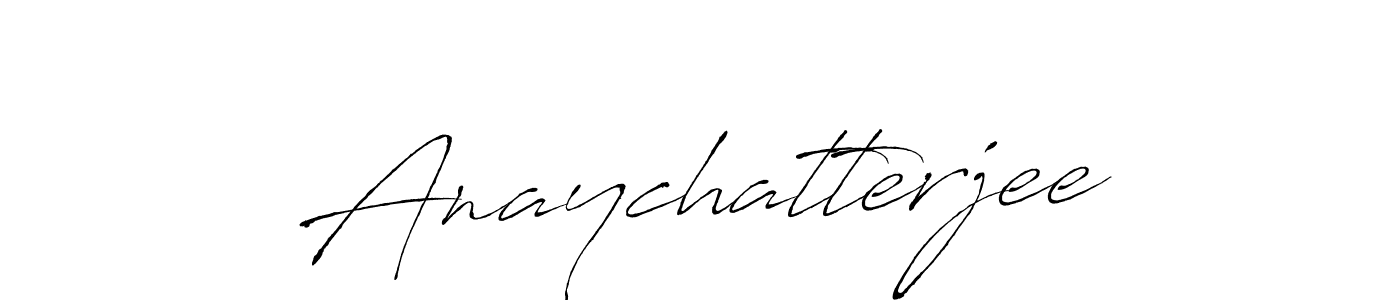Make a beautiful signature design for name Anaychatterjee. With this signature (Antro_Vectra) style, you can create a handwritten signature for free. Anaychatterjee signature style 6 images and pictures png