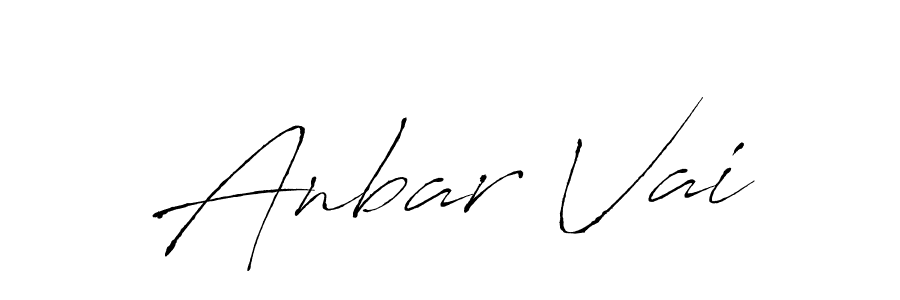 Make a beautiful signature design for name Anbar Vai. With this signature (Antro_Vectra) style, you can create a handwritten signature for free. Anbar Vai signature style 6 images and pictures png
