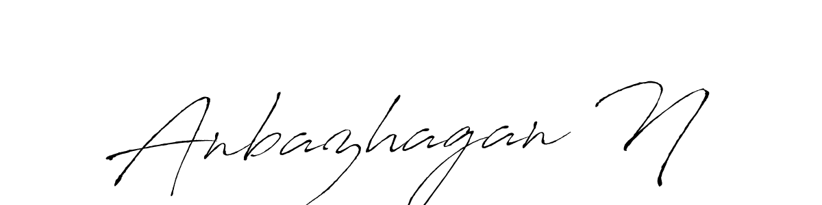 Create a beautiful signature design for name Anbazhagan N. With this signature (Antro_Vectra) fonts, you can make a handwritten signature for free. Anbazhagan N signature style 6 images and pictures png