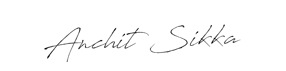 How to make Anchit Sikka name signature. Use Antro_Vectra style for creating short signs online. This is the latest handwritten sign. Anchit Sikka signature style 6 images and pictures png