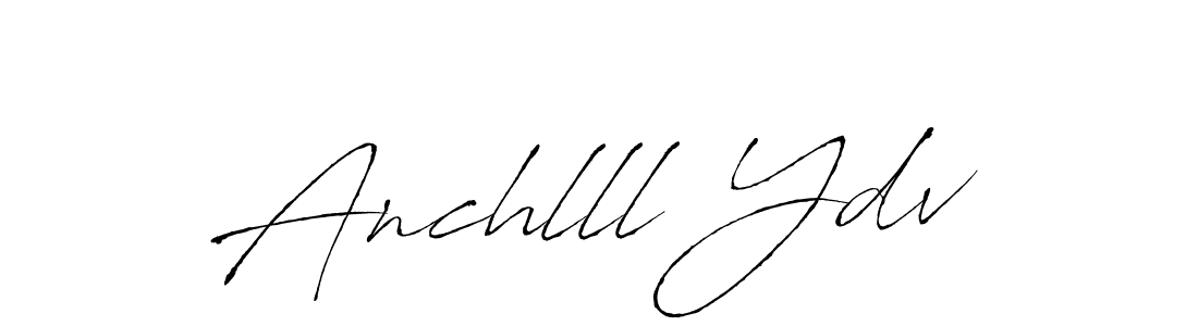 How to make Anchlll Ydv name signature. Use Antro_Vectra style for creating short signs online. This is the latest handwritten sign. Anchlll Ydv signature style 6 images and pictures png