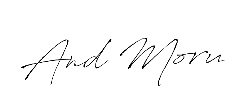 Design your own signature with our free online signature maker. With this signature software, you can create a handwritten (Antro_Vectra) signature for name And Moru. And Moru signature style 6 images and pictures png