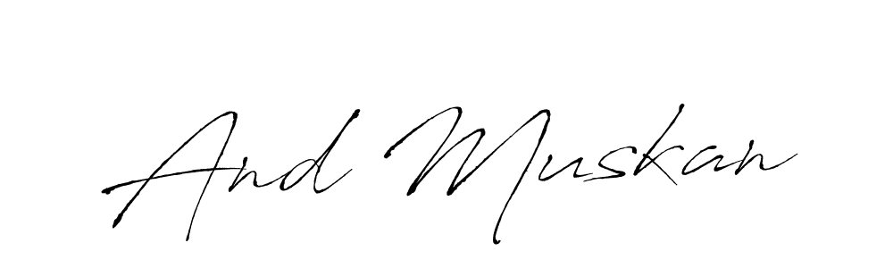 You can use this online signature creator to create a handwritten signature for the name And Muskan. This is the best online autograph maker. And Muskan signature style 6 images and pictures png