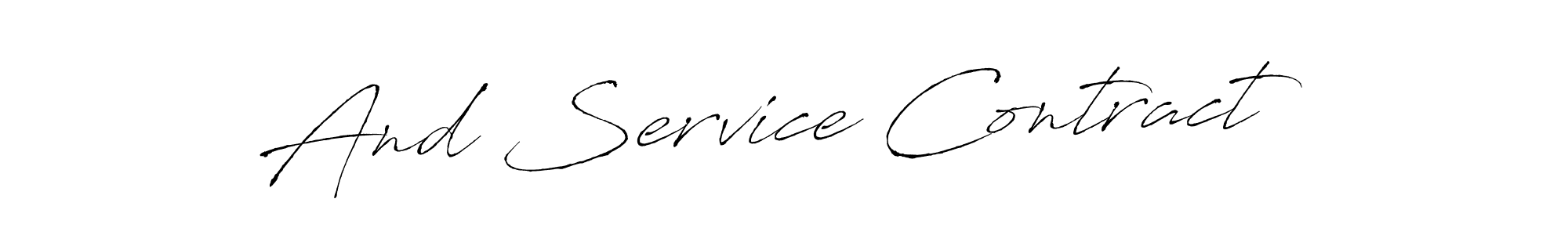 Also You can easily find your signature by using the search form. We will create And Service Contract name handwritten signature images for you free of cost using Antro_Vectra sign style. And Service Contract signature style 6 images and pictures png