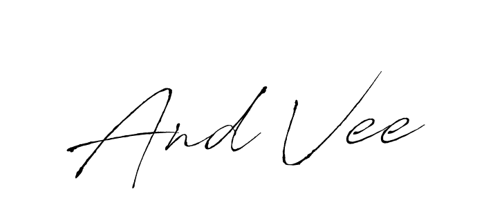Use a signature maker to create a handwritten signature online. With this signature software, you can design (Antro_Vectra) your own signature for name And Vee. And Vee signature style 6 images and pictures png