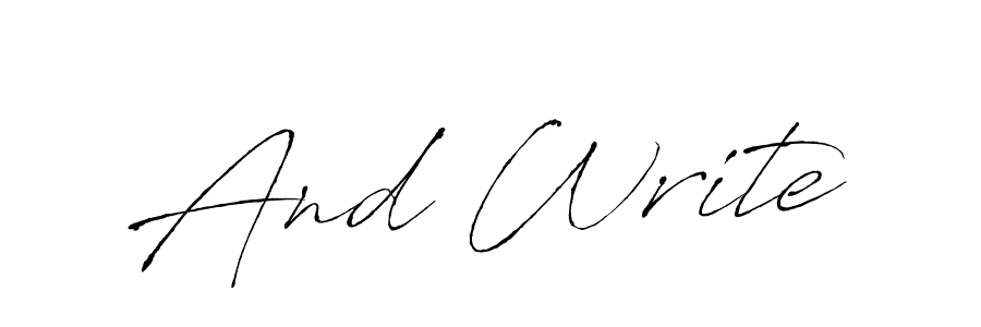 Use a signature maker to create a handwritten signature online. With this signature software, you can design (Antro_Vectra) your own signature for name And Write. And Write signature style 6 images and pictures png