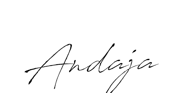 Design your own signature with our free online signature maker. With this signature software, you can create a handwritten (Antro_Vectra) signature for name Andaja. Andaja signature style 6 images and pictures png