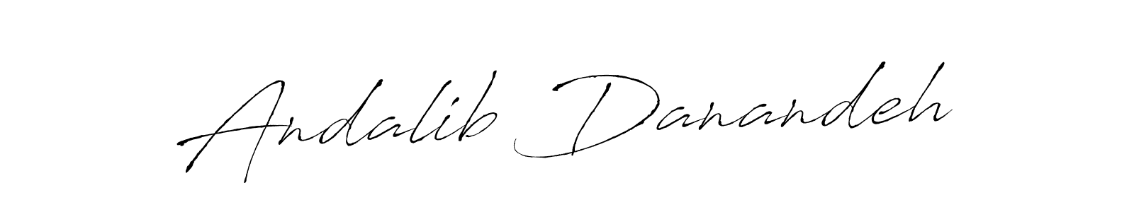 The best way (Antro_Vectra) to make a short signature is to pick only two or three words in your name. The name Andalib Danandeh include a total of six letters. For converting this name. Andalib Danandeh signature style 6 images and pictures png