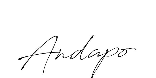 How to make Andapo signature? Antro_Vectra is a professional autograph style. Create handwritten signature for Andapo name. Andapo signature style 6 images and pictures png